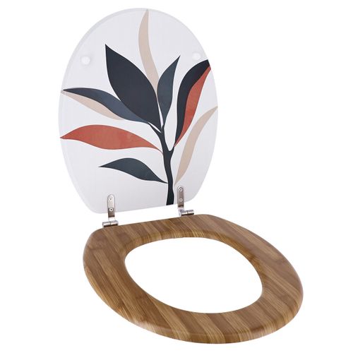 Abattant Wc En Bois Déco Bucolique Avec Kit Fixation En Acier Inoxydable