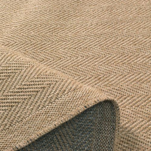 Tapis Extérieur Rond - 80cm - Naturel - 100% Polypropylène Résistant Aux Uv - 1400 Gr/m² - Lys