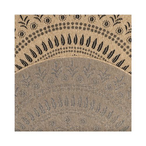 Tapis Extérieur Rond - 120cm - Naturel - 100% Polypropylène Résistant Aux Uv - 1400 Gr/m² - Izar