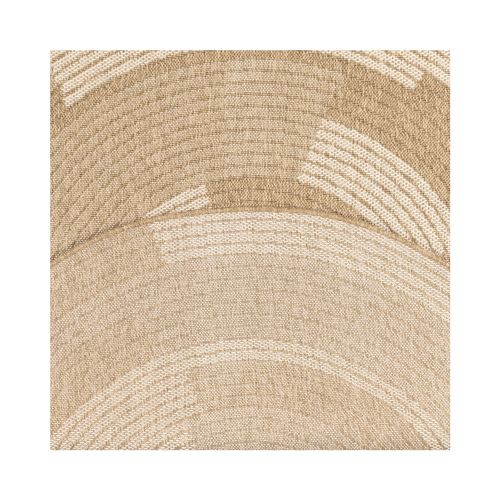 Tapis Extérieur Rond - 80cm - Naturel - 100% Polypropylène Résistant Aux Uv - 1400 Gr/m² - Oxana