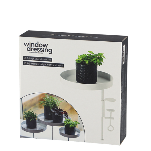 Plateau Rond Pour Rebord De Fenêtre - Blanc - Taille M - D 18 Cm