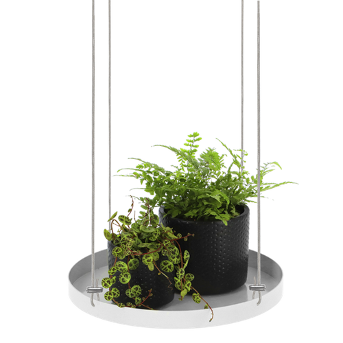 Plateau Rond Pour Fenêtre à Suspendre - Blanc - Taille L - D 24 Cm