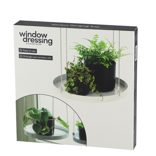 Plateau Rond Pour Fenêtre à Suspendre - Blanc - Taille L - D 24 Cm