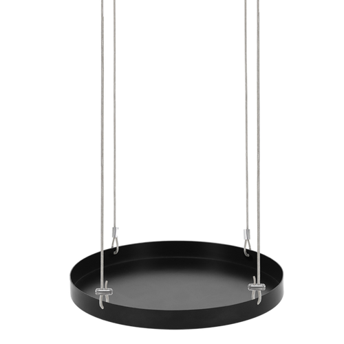 Plateau Rond Pour Fenêtre à Suspendre - Noir - Taille L - D 24 Cm