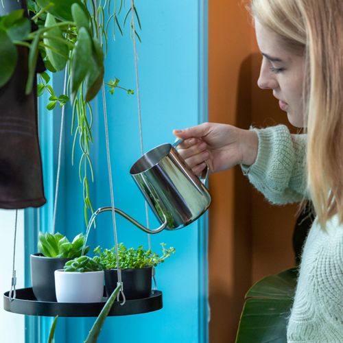 Plateau Rond Pour Fenêtre à Suspendre - Noir - Taille L - D 24 Cm