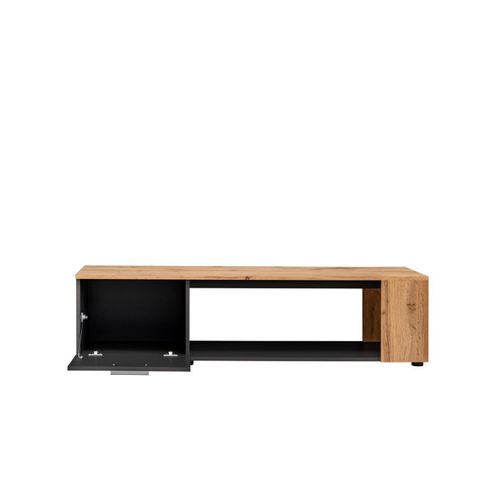 Meuble TV "rtv Maze I" 150cm Noir et Naturel