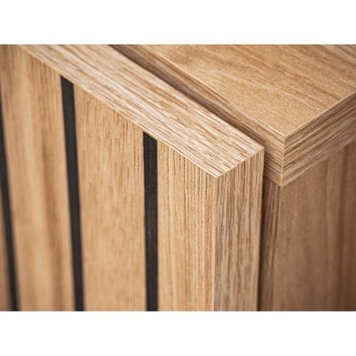 Meuble TV  Design "liam" 160cm Naturel et Noir