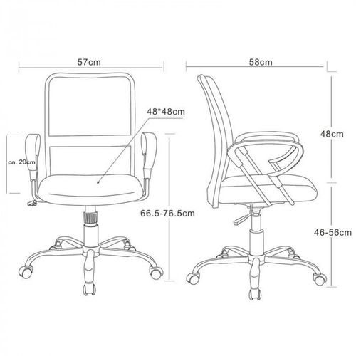Chaise De Bureau Pivotante Santi Grise/noire