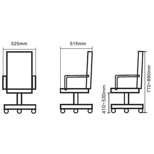 Chaise De Bureau Zoe Rose/noire