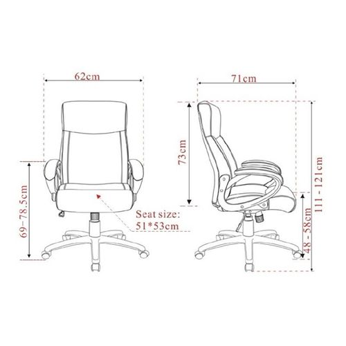 Chaise De Bureau Paras Tissu Noire