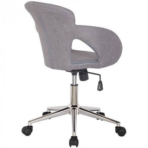 Tabouret À Roulettes / De Travail Marius Tissu Gris