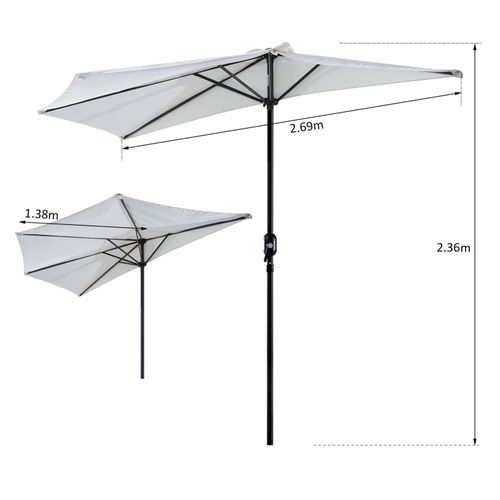 Demi-parasol Sunnyday Crème