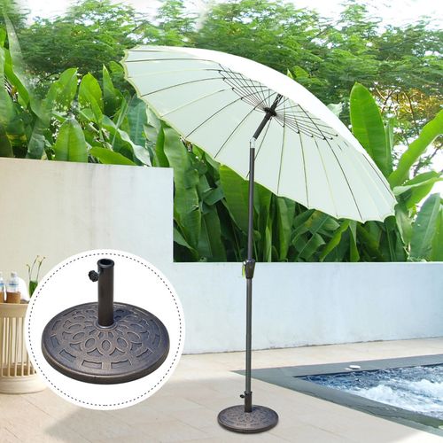 Pied De Parasol Rond Empire State Building Bronze Et Noir
