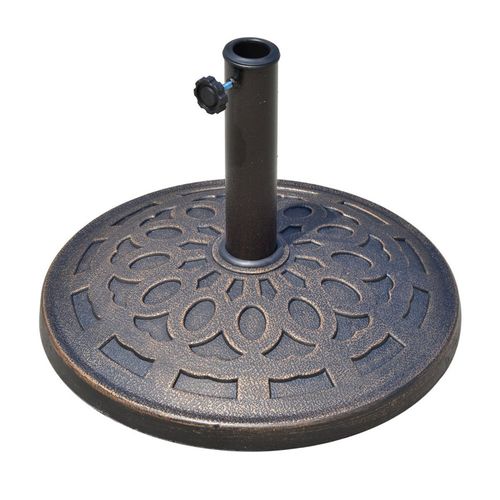 Pied De Parasol Rond Empire State Building Bronze Et Noir