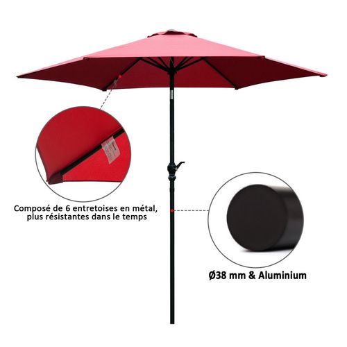 Parasol Circulaire Eva Rouge