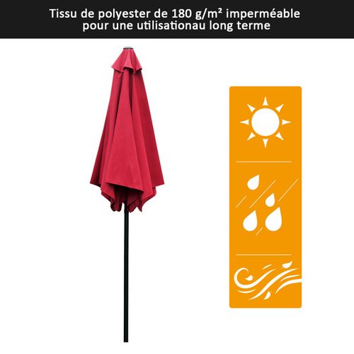 Parasol Circulaire Eva Rouge