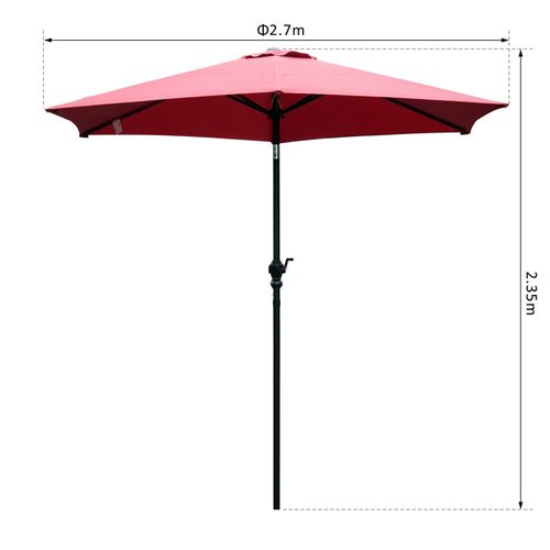 Parasol Circulaire Eva Rouge