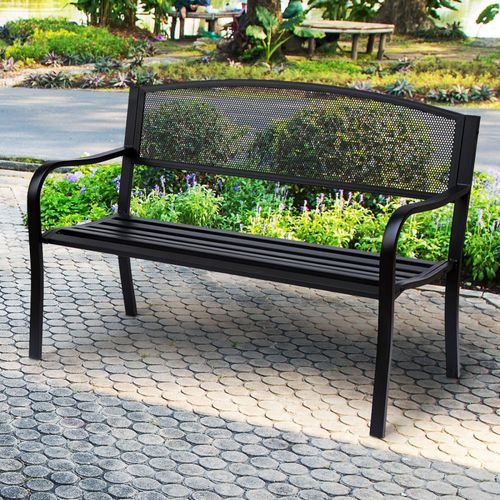 Banc De Jardin Elegance 3 Places Noir