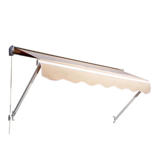 Store Banne Manuel Inclinaison Réglable En Alu Et Polyester Imperméable 183 X 70cm Topstore Beige