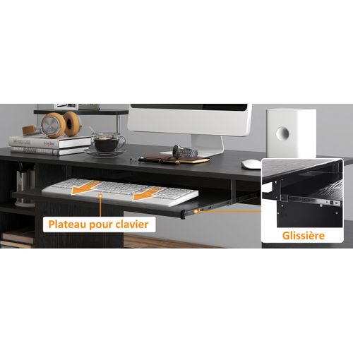 Bureau Informatique Tropicolo Noir