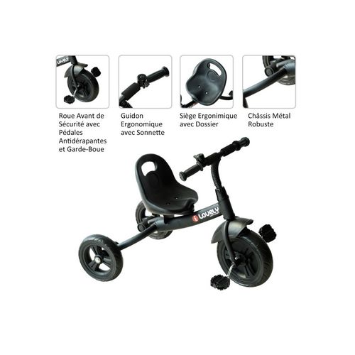 Tricycle Enfant Amsterdam Noir