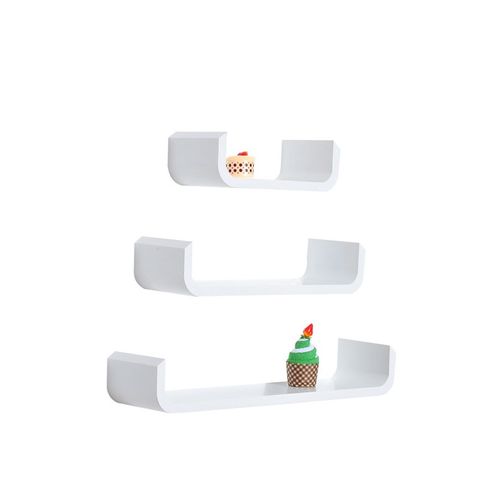 Lot De 3 Étagères Murales  Blanc