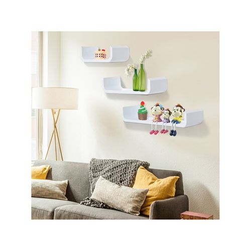 Lot De 3 Étagères Murales  Blanc