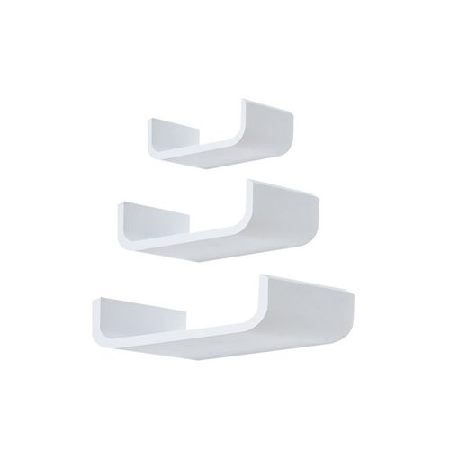 Lot De 3 Étagères Murales  Blanc