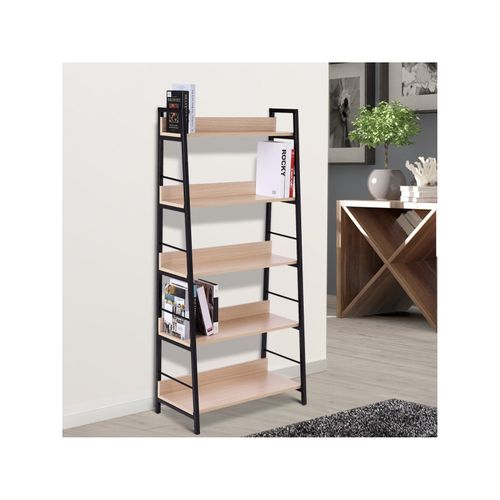 Bibliothèque Hugo Avec Étagère Style Industriel Beige