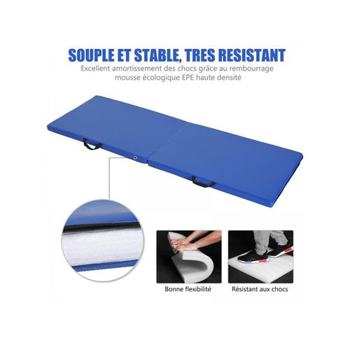 Tapis De Gymnastique Fitty Polyvalent Bleu