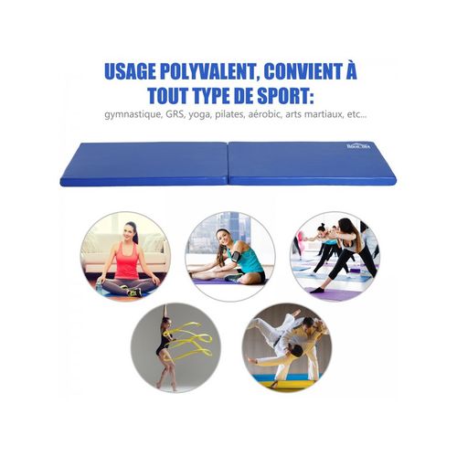 Tapis De Gymnastique Fitty Polyvalent Bleu