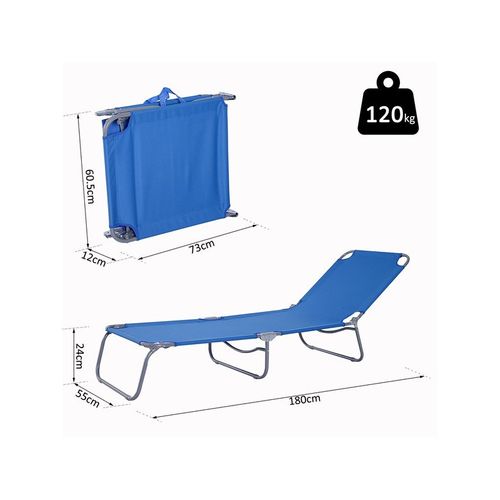 Chaise Longue Bleu Miami