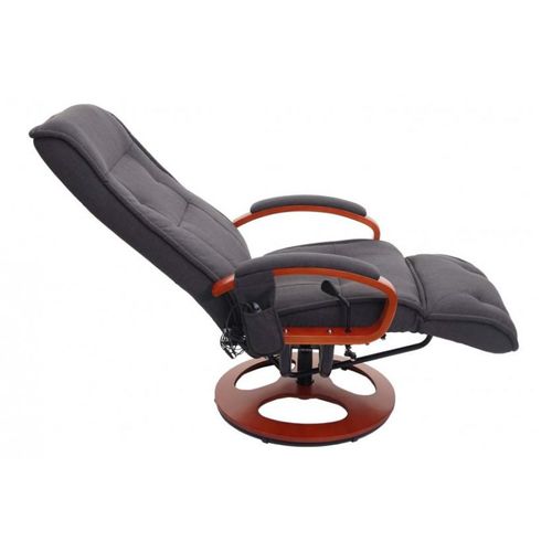 Fauteuil Relax Massant Londres En Tissu Gris Foncé