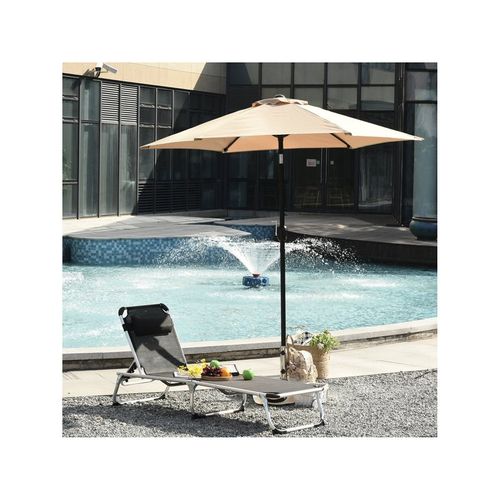 Parasol Inclinable Et Pivotant Moka Beige