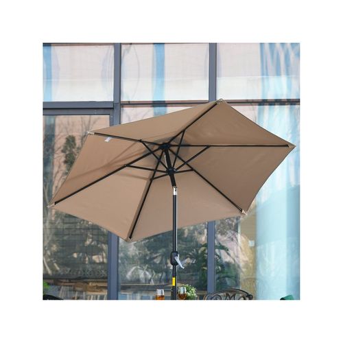 Parasol Inclinable Et Pivotant Moka Beige