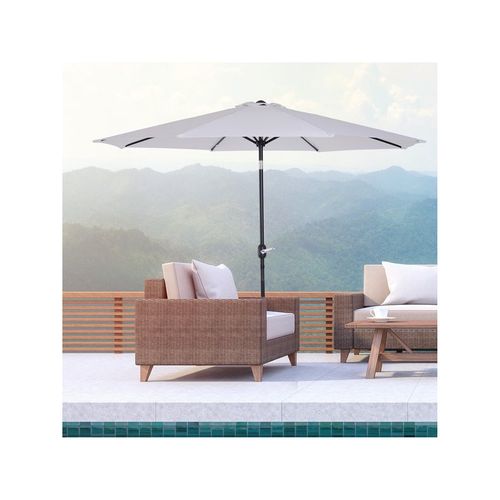 Parasol Rond Inclinable Lys Blanc