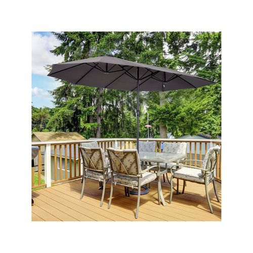 Grand Parasol XXL Castle 4,6 M Gris