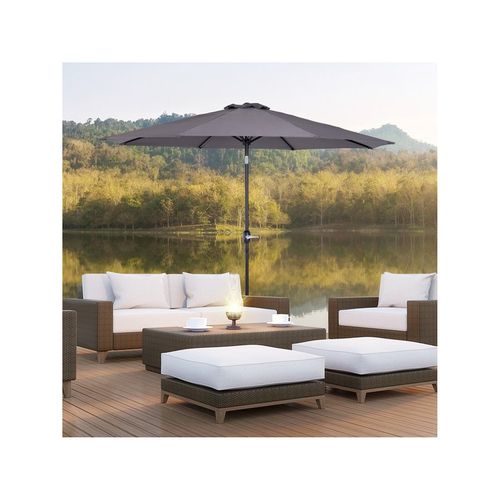 Parasol Rond Inclinable Normandy Gris