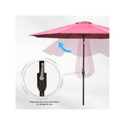 Parasol Rond Moderne Groseille Rouge