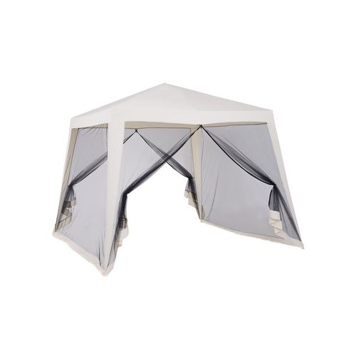 Tonnelle Barnum Saturn Beige Et Moustiquaires Noires