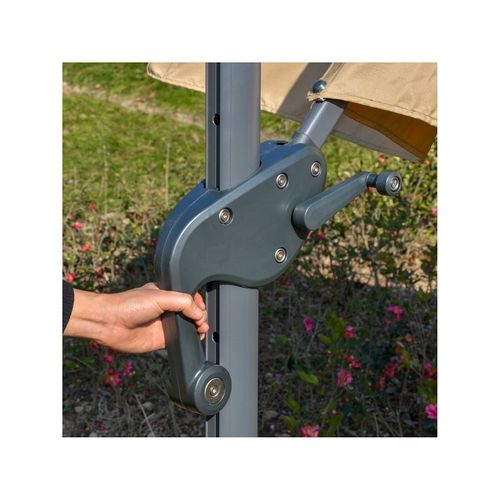 Parasol Déporté Octogonal Et Inclinable Malibu à LED Beige