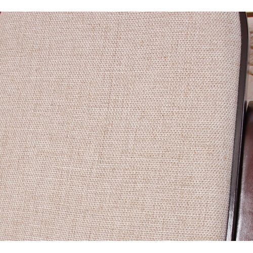 Fauteuil à Bascule Tokyo Imitation Noyer Tissu Beige