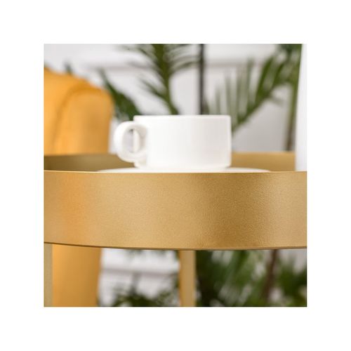 Lot De 2 Tables Gigognes Variety Doré Et Blanc