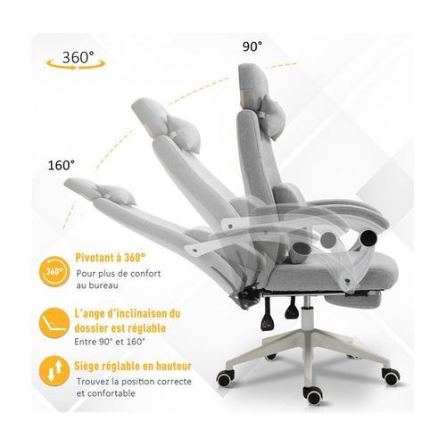 Fauteuil De Bureau Manager Lin Gris