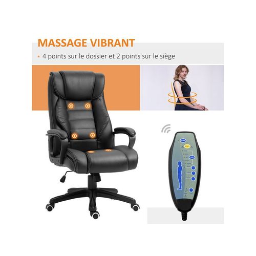 Fauteuil De Bureau Massant Mason Noir