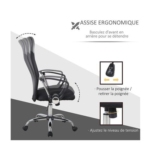 Fauteuil De Bureau Ergonomique Johan Noir