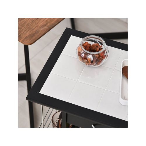 Desserte Multi-rangements Rubik Noire Et Blanche