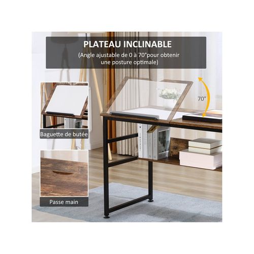 Bureau Pupitre Industriel Terry Brun