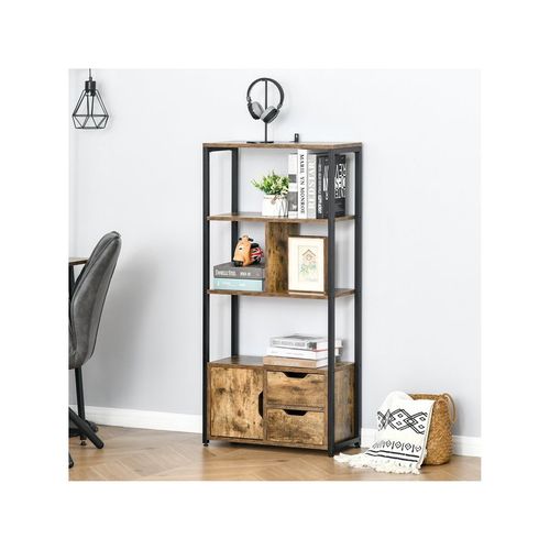 Bibliothèque Étagère Abesses Bois Vieilli