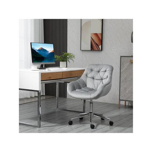 Chaise De Bureau Chesterfield Charline Gris